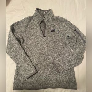Patagonia Heather Gray Quarter Zip Pullover Women’s size L